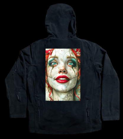 "Female Clown #1a" -Ballistic Fleece Hoody